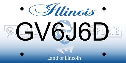 GV6J6D Illinois License Plate