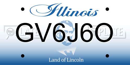 GV6J6O Illinois License Plate