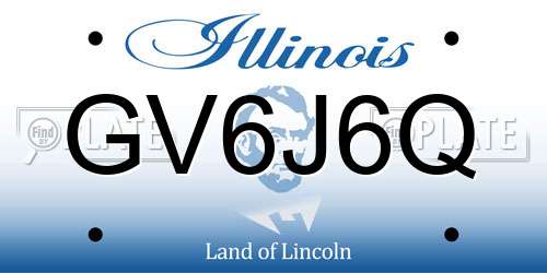 GV6J6Q Illinois License Plate