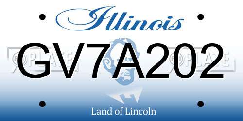 GV7A202 Illinois License Plate