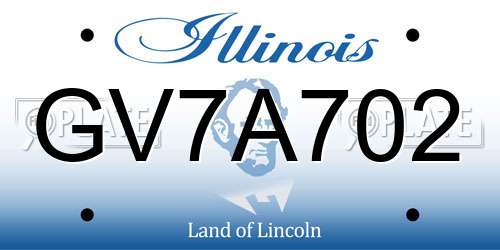 GV7A702 Illinois License Plate