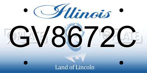 GV8672C Illinois License Plate