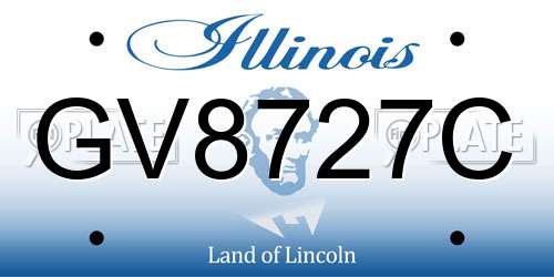 GV8727C Illinois License Plate