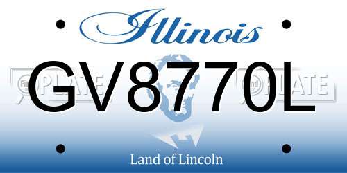 GV8770L Illinois License Plate