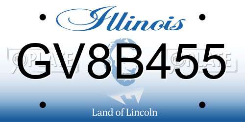 GV8B455 Illinois License Plate