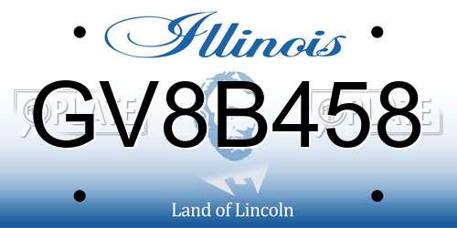 GV8B458 Illinois License Plate