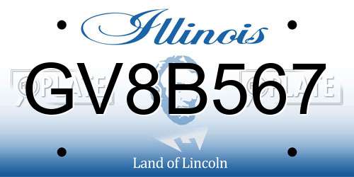 GV8B567 Illinois License Plate