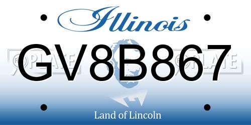 GV8B867 Illinois License Plate