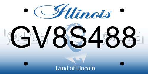 GV8S488 Illinois License Plate