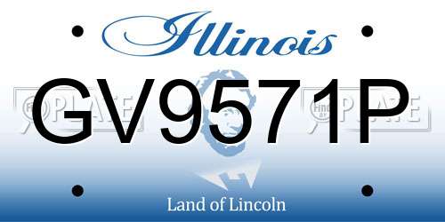 GV9571P Illinois License Plate