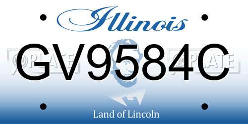 GV9584C Illinois License Plate