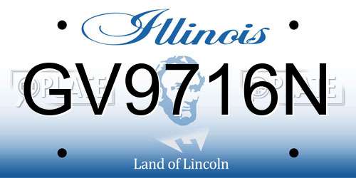 GV9716N Illinois License Plate