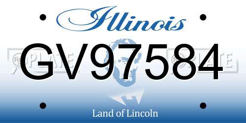 GV97584 Illinois License Plate