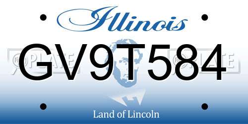 GV9T584 Illinois License Plate