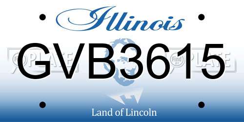 GVB3615 Illinois License Plate