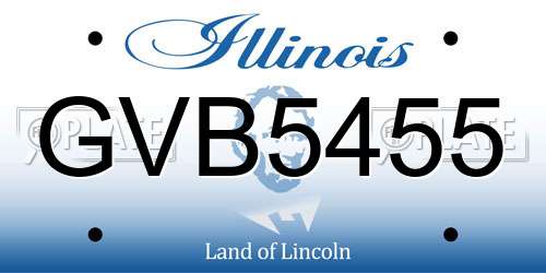 GVB5455 Illinois License Plate