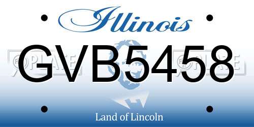 GVB5458 Illinois License Plate