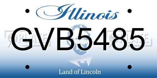 GVB5485 Illinois License Plate