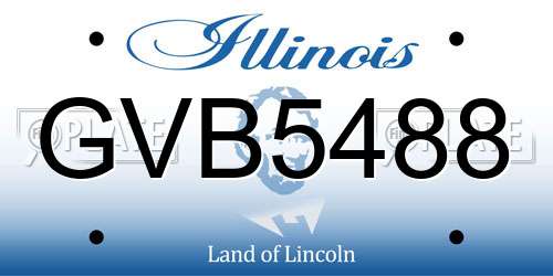 GVB5488 Illinois License Plate