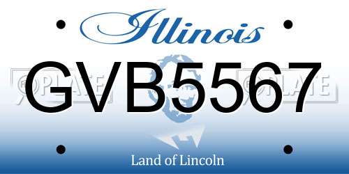 GVB5567 Illinois License Plate