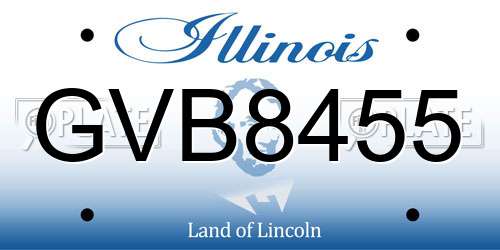 GVB8455 Illinois License Plate