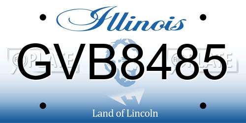 GVB8485 Illinois License Plate