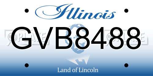 GVB8488 Illinois License Plate