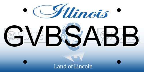 GVBSABB Illinois License Plate