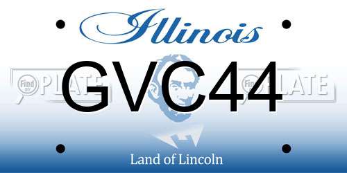 GVC44 Illinois License Plate