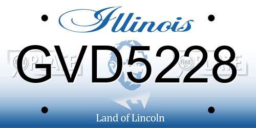 GVD5228 Illinois License Plate