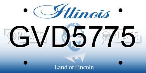 GVD5775 Illinois License Plate