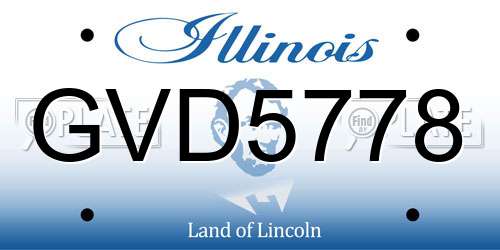 GVD5778 Illinois License Plate