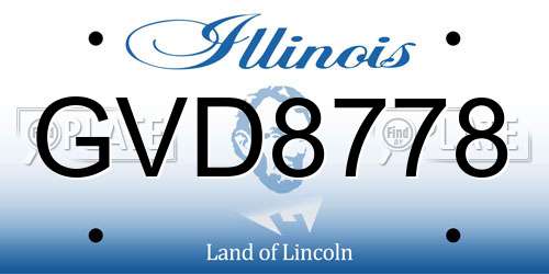 GVD8778 Illinois License Plate