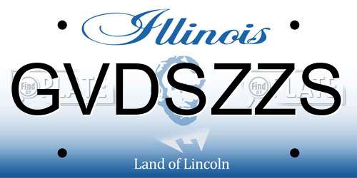 GVDSZZS Illinois License Plate