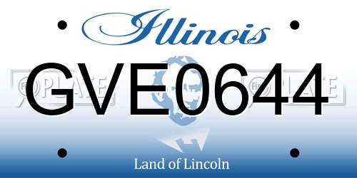 GVE0644 Illinois License Plate