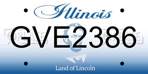 GVE2386 Illinois License Plate