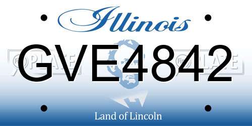 GVE4842 Illinois License Plate