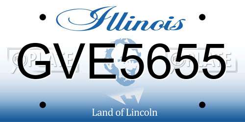 GVE5655 Illinois License Plate
