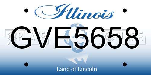 GVE5658 Illinois License Plate