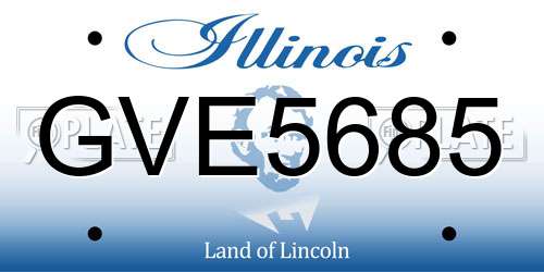 GVE5685 Illinois License Plate