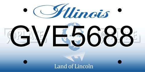GVE5688 Illinois License Plate