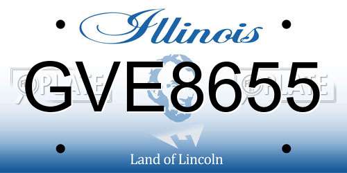 GVE8655 Illinois License Plate