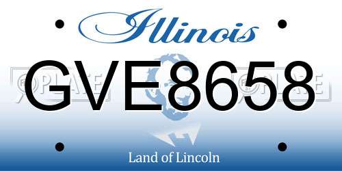 GVE8658 Illinois License Plate