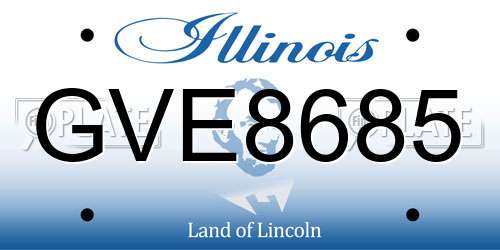 GVE8685 Illinois License Plate