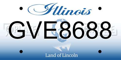 GVE8688 Illinois License Plate