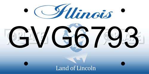 GVG6793 Illinois License Plate