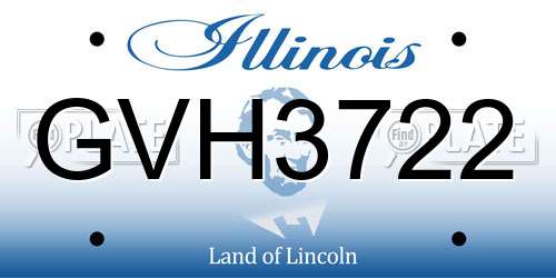 GVH3722 Illinois License Plate