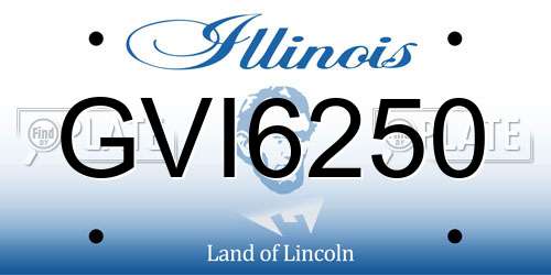 GVI6250 Illinois License Plate