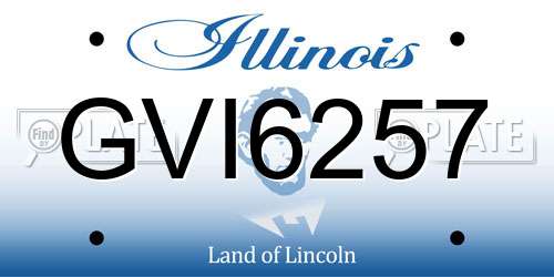 GVI6257 Illinois License Plate