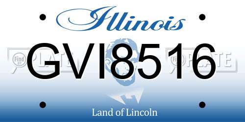 GVI8516 Illinois License Plate